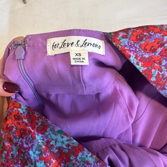 For Love and Lemons Shiloh Mini Dress - XS | Blossom - Picture 4 of 4